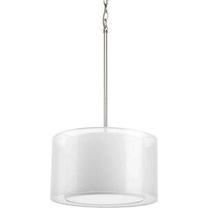 Progress Lighting -Cuddle 1-Lt. Mylar Drum Pendant with White Mylar - P5036-09